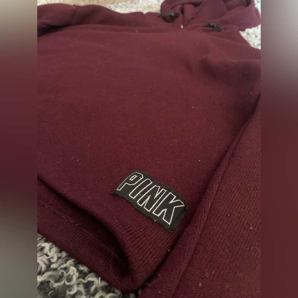 size small PINK hoodie burgundy/maroon
